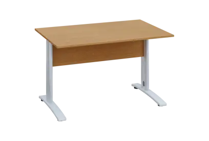 EPK 18 - 12 stůl kancelářský, kovová podnož bílá, deska 18 mm, široký 1200 mm, buk royal